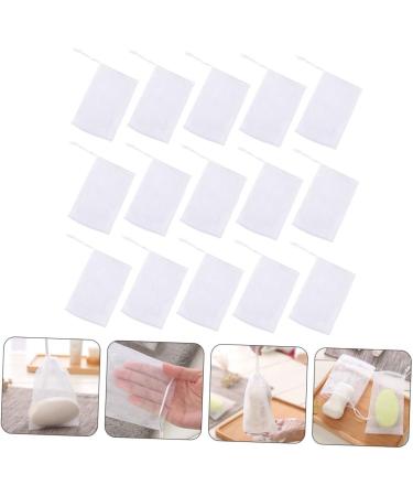 Outanaya 50pcs Soap Bag Foam Net Soap Saver Bag Foaming Net Cleansing Foaming Bag Soap Drying Bags Pe White - Buy Online on GoSupps.com