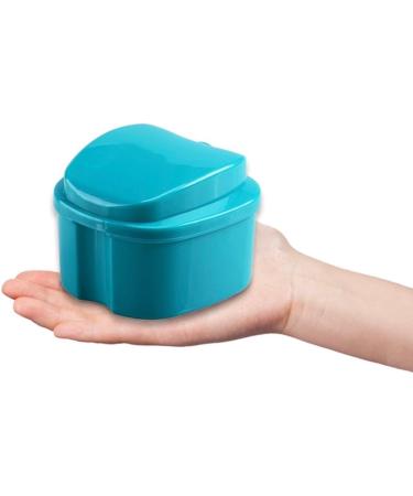 Denture Box for Teeth Storage | Sky Blue Denture Case with Hanging Net - Shop Internationally! - Buy Online on GoSupps.com