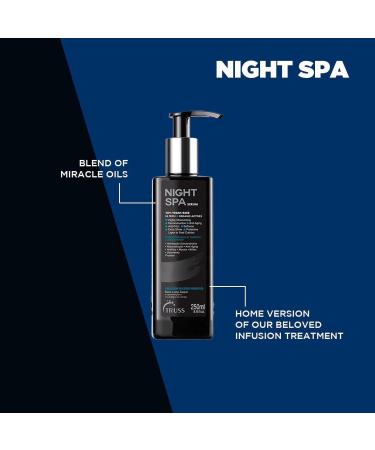 TRUSS Night Spa Serum Bundle: Overnight Hair Treatment with Amino Miracle & Heat Protectant Spray - Buy Online on GoSupps.com