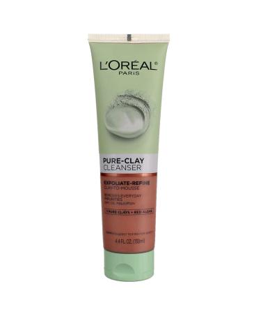 L'Oreal Pure Clay Cleanser with Red Algae Exfoliate Refine 4.4 fl oz (Pack of 2)