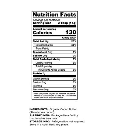 Terrasoul Superfoods Organic Cacao Butter 1 Lb - Raw, Keto, Vegan, Unrefined - Buy Online on GoSupps.com