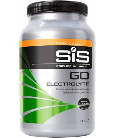 Science In Sport GO Electrolyte Powder Energy Drinks High Carbohydrates and Sodium Tropical Flavour 32 Servings Per 1.6 kg Tropical 1.6 kg (Pack of 1)