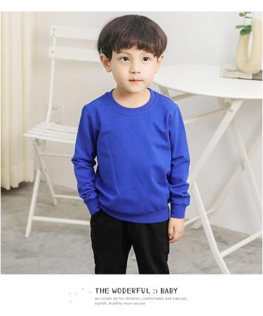 Taigood Boys Cotton Sweatshirt Long Sleeve T-Shirt | Age 5-6 Years | Blue - Buy Online on GoSupps.com