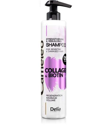 Cameleo - Fortifying and reconstructing shampoo with collagen and biotin for sensitive and damaged hair, 200 ml