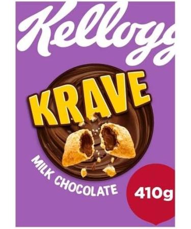Kellogg's Krave Milk Chocolate Breakfast Cereal 410g - Buy Online on GoSupps.com