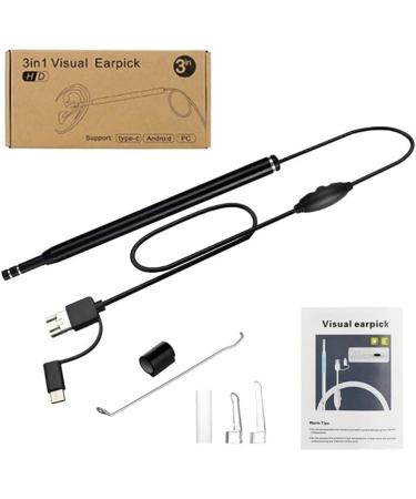 Ear Cleaning Endoscope Spoon with 6 LED Lights - Camera Ear Picker Wax Removal Kit - Buy Online on GoSupps.com