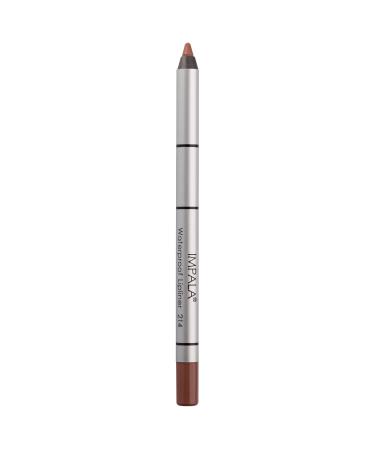 IMPALA | Creamy Waterproof Lip Pencil Dark Nude Color 214 | Permanent Lip Liner | Waterproof Lip Pencil | Long-lasting Lip Liner | Volumizing Effect 214 Dark Nude