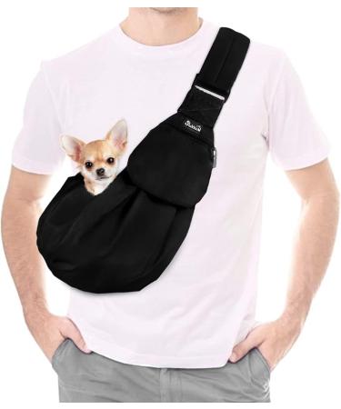 Slowton dog carrier bag pet dog bag with adjustable padded shoulder strap and front bag carrying bag dog for walking outdoors and excursions (black-water-tight) black-water-tight s (for pets 1.3-3.6kg)