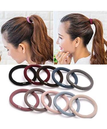 Breezo Multi-Colored Hair Ties - 20 Elastic Headbands for Thick Curly Hair - Perfect Ponytail Holders & Hair Accessories for Women & Girls - Buy Online on GoSupps.com