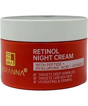 Roxanna Retinol Cream for Face 50ml Anti Wrinkle Cream Retinol Moisturizer - Retinol Face Cream and Deep Skin Anti Aging Cream Best Night Cream for Women with peptide hyaluronic acid vitamin e - Buy Online on GoSupps.com