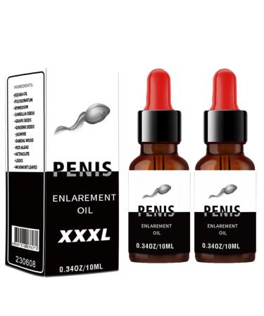 huile de massage am liorant les hommes huile d'agrandissement du p nis pour hommes pour prolonger la vie sexuelle Massage g nital masculin 10 ml Plus grand plus long plus fort (M 2PC)