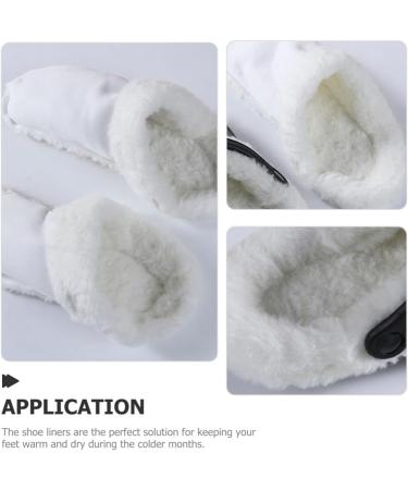 BESTOYARD Women's Fluffy Clog Slippers - Comfortable Wool Insoles for Sandals & Shoes - Slip-On Panel Inserts in White - Buy Online on GoSupps.com