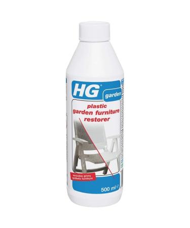 HG Plastic Furniture Restorer Garden Furniture Cleaner & Polish for Slightly Weathered Plastic Removes Stubborn Dirt & Leaves a Shiny Clean Finish 500ml (126050106) 500 ml (Pack of 1) Plastic Furniture Restorer - Buy Online on GoSupps.com