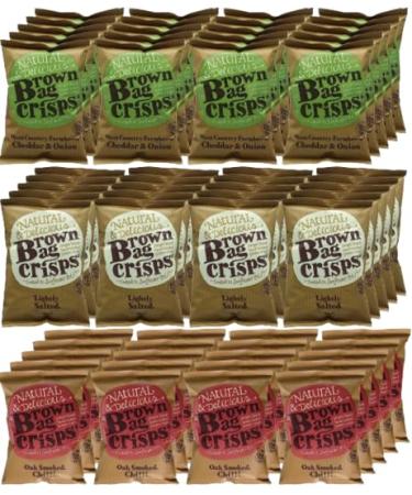 Brown Bag Lightly Salted Cheddar & Onion Oak Smoked Chilli Crisps 60 x 40g