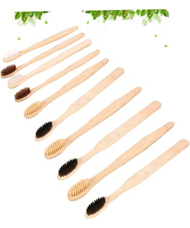 Eco-Friendly Sewoart 10-Pack Hotel Toothbrush Set | Biodegradable Bamboo Travel Accessories - Buy Online on GoSupps.com