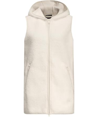 Shop Jack Wolfskin Women's High Curl Long Fleece Vest - Cotton White | International Shipping Available - Buy Online on GoSupps.com