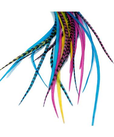 Real Feather Hair Extensions - Candy (5 Feathers)