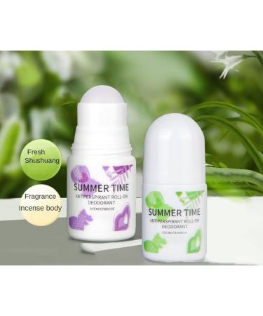 (2pcs) Underarm Deodorant Deodorant Balm Long Lasting Fragrance Walking Bead Deodorant Stick Vegan No Residue Fresh and Dry (Lavender Rose) - Buy Online on GoSupps.com