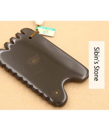 Massage Tool for Skin Care - Gua Sha Scraping Tool for Face & Body | Facial Stone Scraper for Back Arms Neck & Shoulders - 10.7 x 6.6cm - Buy Online on GoSupps.com