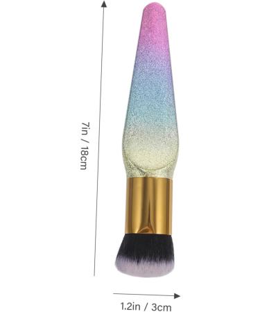Housoutil Face Powder Brushes Flat Top Cosmetic Brush Liquid Foundation Brush Powder Cosmetics Brushes Buffing Brush Makeup Round Cosmetic Brush Makeup Flat Brush Big Fat Applicator Travel - Buy Online on GoSupps.com