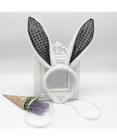 hgnxa Bendable Cute Ear Headband with Sequins for Costume Party Theme Photo Props for Girls Teens Headpiece Rose Red - Buy Online on GoSupps.com