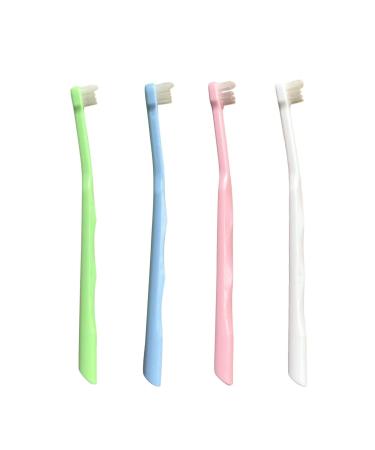 4 pieces Tuft toothbrush jaw -friendly toothbrush compact interdental space brush for braces dental implants and tooth detail cleaning style A