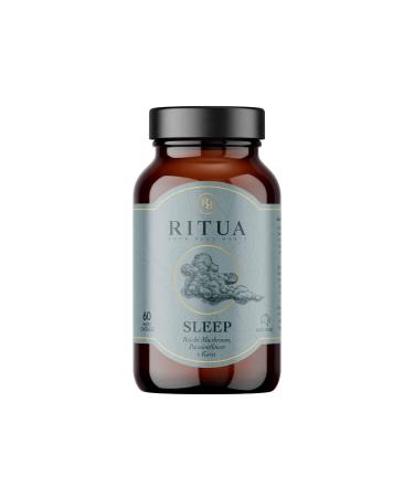 RITUA Wellness Natural Sleep Supplement Deep Sleep Aid Mushroom Supplement with Kava Powder Reishi Mushroom and Passionflower Extracts Alternate to Sleep Gummies Promotes Relaxation 60 Capsules