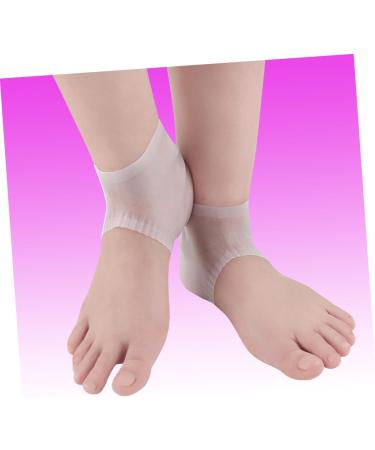 Beavorty 1 Pair Heel Cups Silicone Heel Protectors Silicone Socks Anti- Slip Silicone Feet Heel Socks Heel Guard for Men& Women Shoe Filler Gelt White Anti-Crack Sleeve Men and Women - Buy Online on GoSupps.com