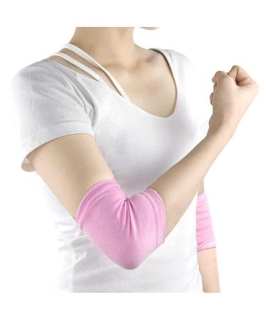 GOTOTOP Gel Elbow Pads Nursing Cover Breathable Elbow Skin Care Protective Sleeves for Women One Size Fits Most () Pink