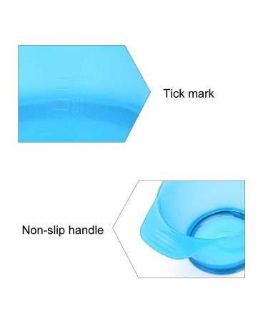 6pcs Blue Hair Dyeing Kit - Bowl Brush Comb Stirrer & Ear Covers for Salon Quality Results - Buy Online on GoSupps.com