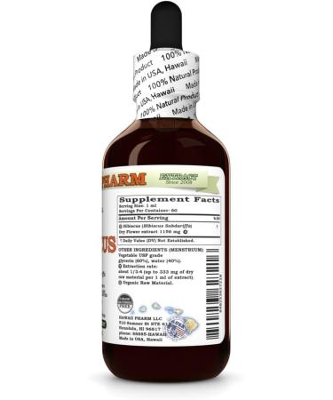 Hawaii Pharm Hibiscus Alcohol-Free Liquid Extract Organic Hibiscus (Hibiscus Sabdariffa) Dried Flower Glycerite Natural Herbal Supplement 2 oz - Buy Online on GoSupps.com