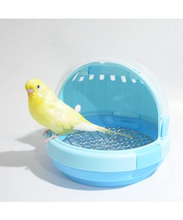 Portable Bird Carrier with Handle - Lightweight & Transparent Parrot Suitcase for Parakeet, Macaw, Cockatiels - Breathable Warm Nest Bed - Blue - Buy Online on GoSupps.com