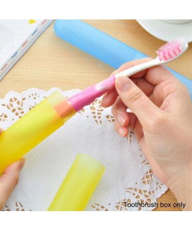 Ziryxq Servable Travel Toothbrush Box & Toothpaste Cup - Portable Yellow Storage Solution for On-the-Go Oral Care - Buy Online on GoSupps.com