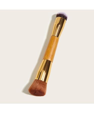 Double Ended Blush Makeup Brush - Liquid Foundation & Powder Applicator - Angled Cosmetic Brush for Flawless Application - Buy Online on GoSupps.com