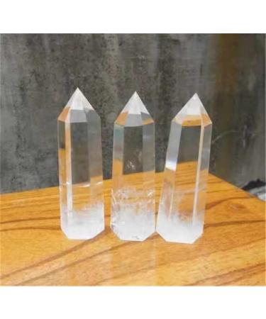 Fashio Healing Crystal. 65mm-80mm Natural Clear Quartz Point White Crystal Stick Wand Energy Healing 1pc (Color : 1pc)