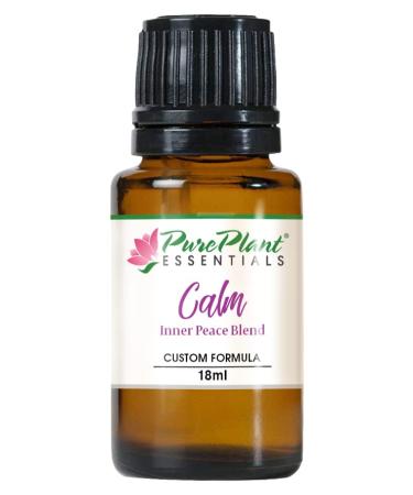PurePlant Essentials 100% Pure Calm Inner Peace Organic and Wild Crafted Essential Oils Blend - 18 ml