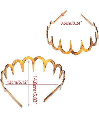 Zig-Zag Long Tooth Headband for Women Girls Plastic Resin Non-Slip Comb Hair Hoop Hairband Hair Accessories - Buy Online on GoSupps.com