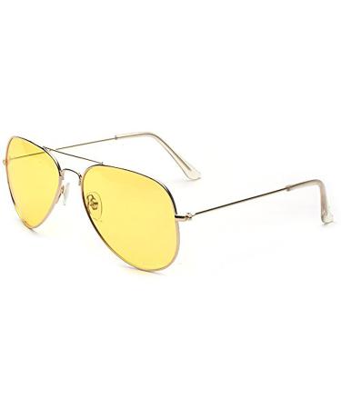 ALWAYSUV classic glasses metal frame glasses frame vintage glasses decorative glasses yellow