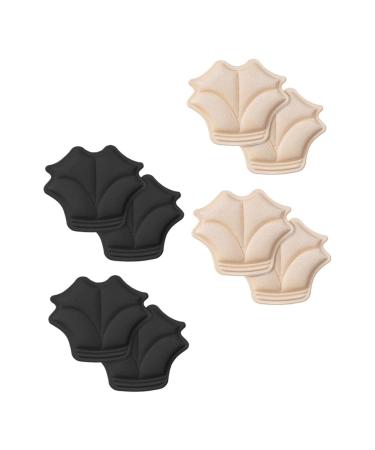 Beaupretty 4 Pairs Anti-Drop Half Size Mat Comfortable Heel Pads Comfortable Heel Cushions Non- Slip Heel Pad Black Heel Back Heel Insert Sponge Adhesive Women's Boots Soles Assorted Color 1 11.7X10CM