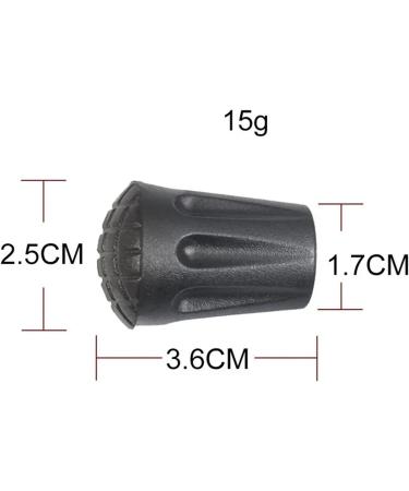 6Pcs 17mm Rubber Antiskid Walking Stick Crutch Cane Bottom Pads Cane Cap Cover Protector Climbing Hiking Trekking Pole Tip Black - Buy Online on GoSupps.com