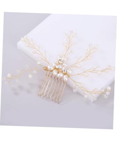Ipetboom Bridal Headpiece Women Hairpin Bridal Wedding Tiara Wedding Hair Comb Crystal Headpiece Wedding Headpiece Bride Hair Accessories Pearl Bridal Tiara - Buy Online on GoSupps.com