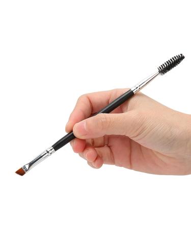 Dual Eyebrow Brush - Professional Angled & Spoolie Brush for Perfect Brows | Portable Dual Head Makeup Tool - Buy Online on GoSupps.com