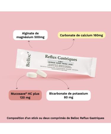 Belloc Gastric Reflux - 4 in 1 - Neutralises Block Protects Soothes Tablets x20 - For Ages 12 and Above - Buy Online on GoSupps.com