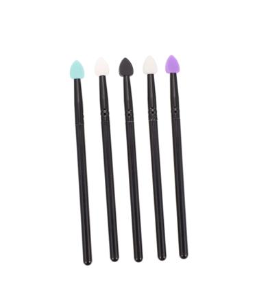 WOONEKY 5 Pcs Eyeshadow Brush Eyeshadow Applicator Sponge Applicator Makeup Applicator Brush Aluminum