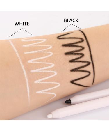 KARNAR 2 Pcs Black + White Mechanical Eyeliner Pencil Set | Waterproof Eye Brightener for Color Stay Makeup | Built-in Sharpener, Ultra-Fine Tip - Buy Online on GoSupps.com