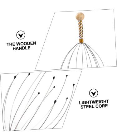 Beavorty Hand Massage Devices - 12 STK Scalp Massage Brushes & Hand Scrubbers for Hair Washing - Steel & Wood Hand Massager Tools - Buy Online on GoSupps.com