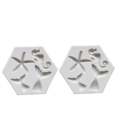 MAGICLULU DIY Baking Mold 6 Pcs Mold Silica Gel Household Polymer Clay Silicone Sweet Mould 9X7.5X0.8CMx3pcs Greyx3pcs