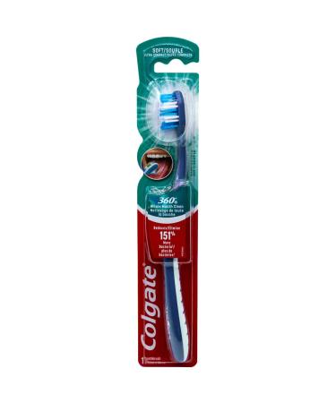 Colgate 360 Whole Mouth Clean Toothbrush Ultra Compact Head Soft (Colors Vary) - 1 Count