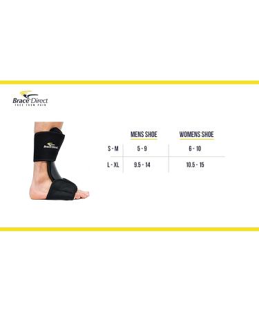 Dorsal Adjustable Night Splint for Plantar Fasciitis Relief - Arch Support, Heel & Foot Pain, Achilles Tendonitis - Comfortable L-XL Fit for Left/Right Foot - Brace Direct - Buy Online on GoSupps.com