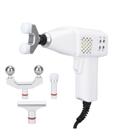 Electrical chiropractic correction tool 4 heads 9 Strength frequency spine massage device Setting instrument deep muscle massage device relaxation device 100-240 V (#2)